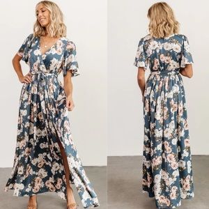 Baltic Born Sicily Satin Maxi Dress Large NEW